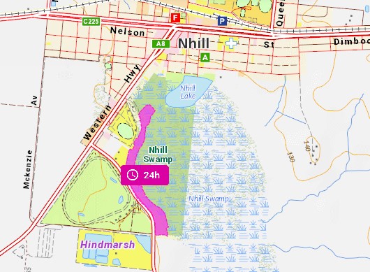 Planned burn along Nhill Swamp boundary